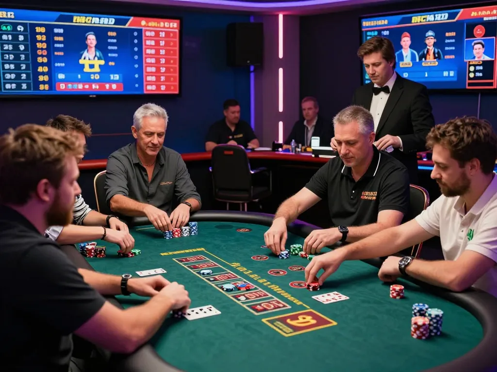 Experience the excitement of live casino gaming at https://bong99.pro/ with players engaged in blackjack and vibrant digital interfaces.