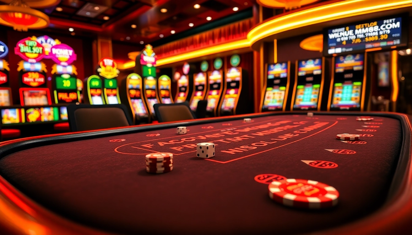 Experience the excitement of gambling at MM88.COM with vibrant casino visuals and games.