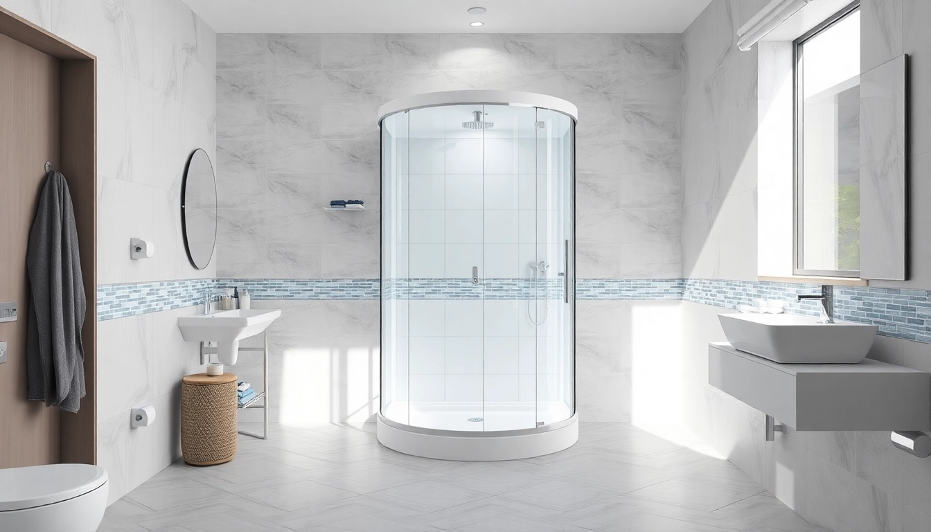 Erleben Sie die Eleganz der sonni Duschkabine in einem modernen Badezimmer-Design.