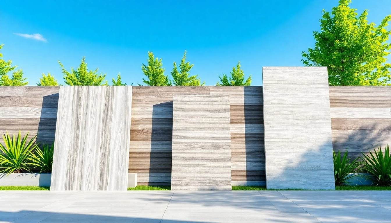 Enhance your outdoor space with stylish exterior wall panels displayed in a modern setting.