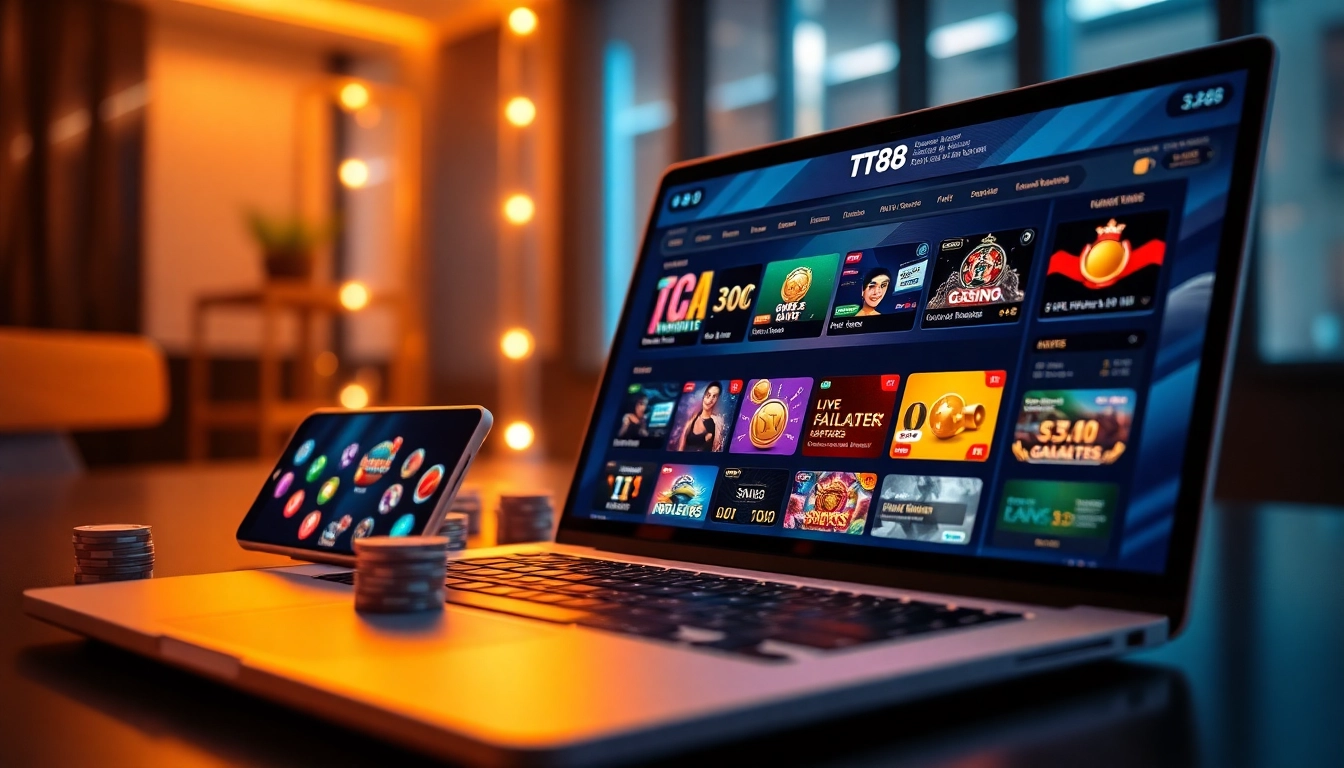 Explore TT88's modern gambling platform featuring engaging games, user-friendly interface, and vibrant graphics.