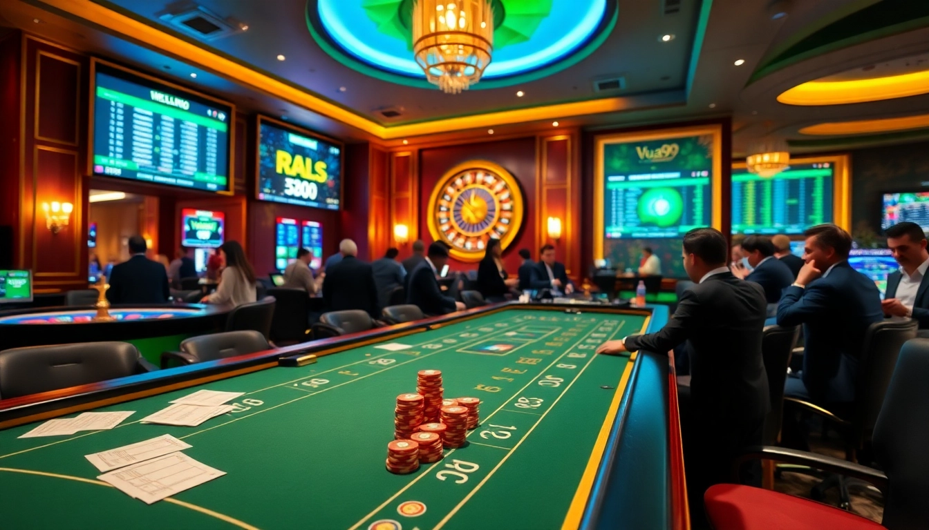 Experience sports betting excitement at Vua99 with vibrant tables and live odds.