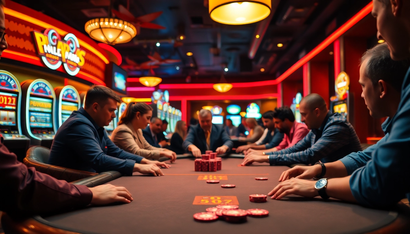 Permainan obraltoto yang mendebarkan di meja poker dengan pemain yang terlibat.
