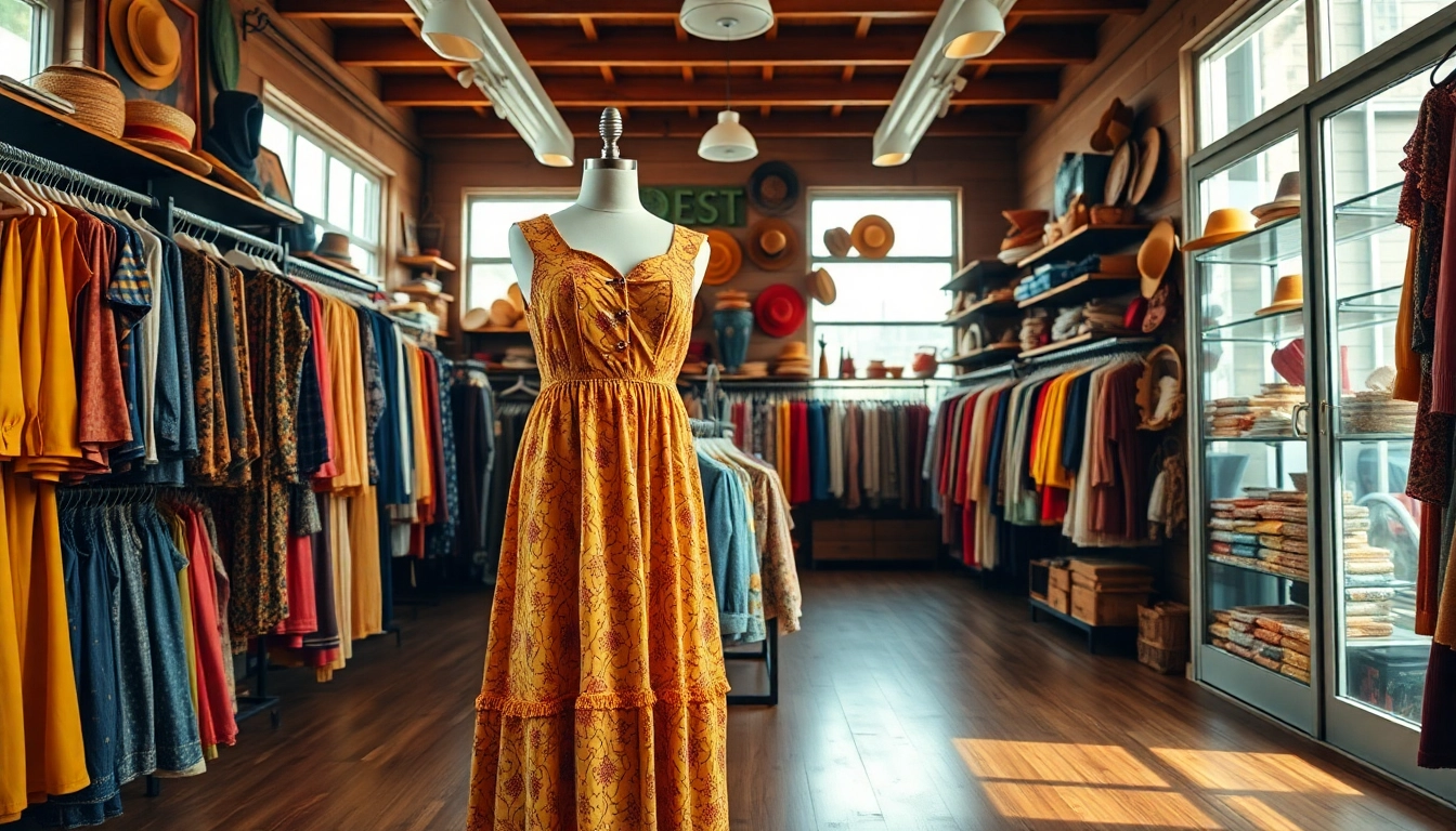 Browse unique vintage styles at https://thrift-vintage.com with colorful thrift store elements.