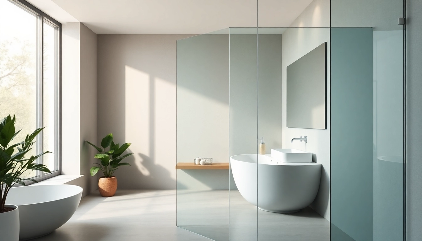 Résultat de la paroi de douche sirhona dans une salle de bains moderne.