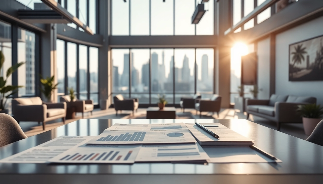 Browse industrial leasing options in a modern workspace showcasing professional design.