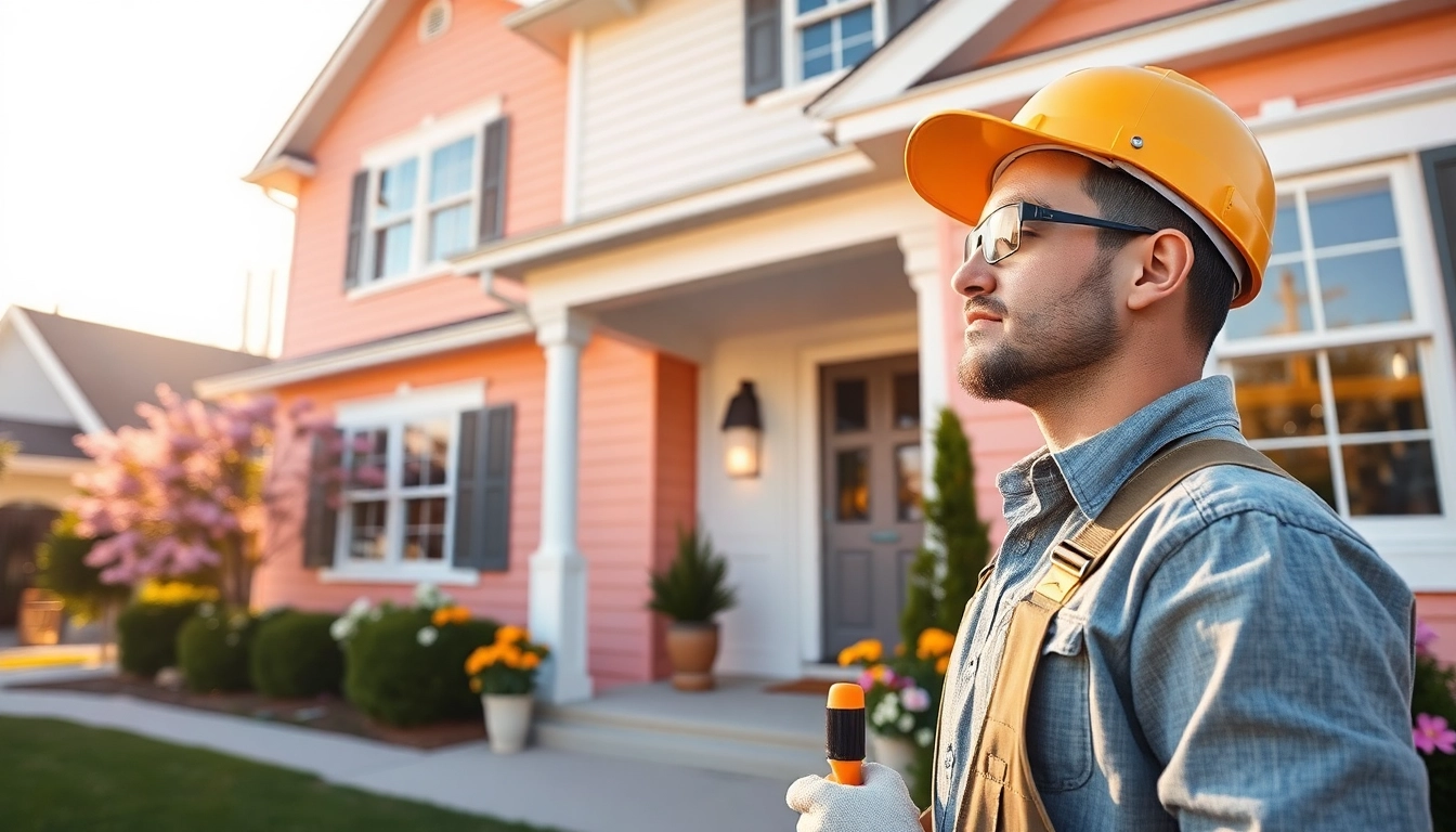 House Painters applying fresh paint to a home exterior, showcasing professional skills and vibrant colors.