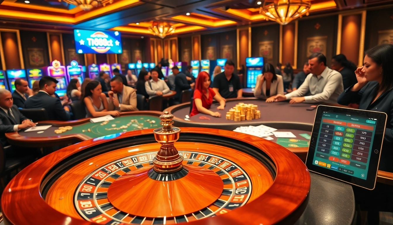 tr88 bet showcases an upscale casino with roulette and poker games, enhancing your gambling experience.