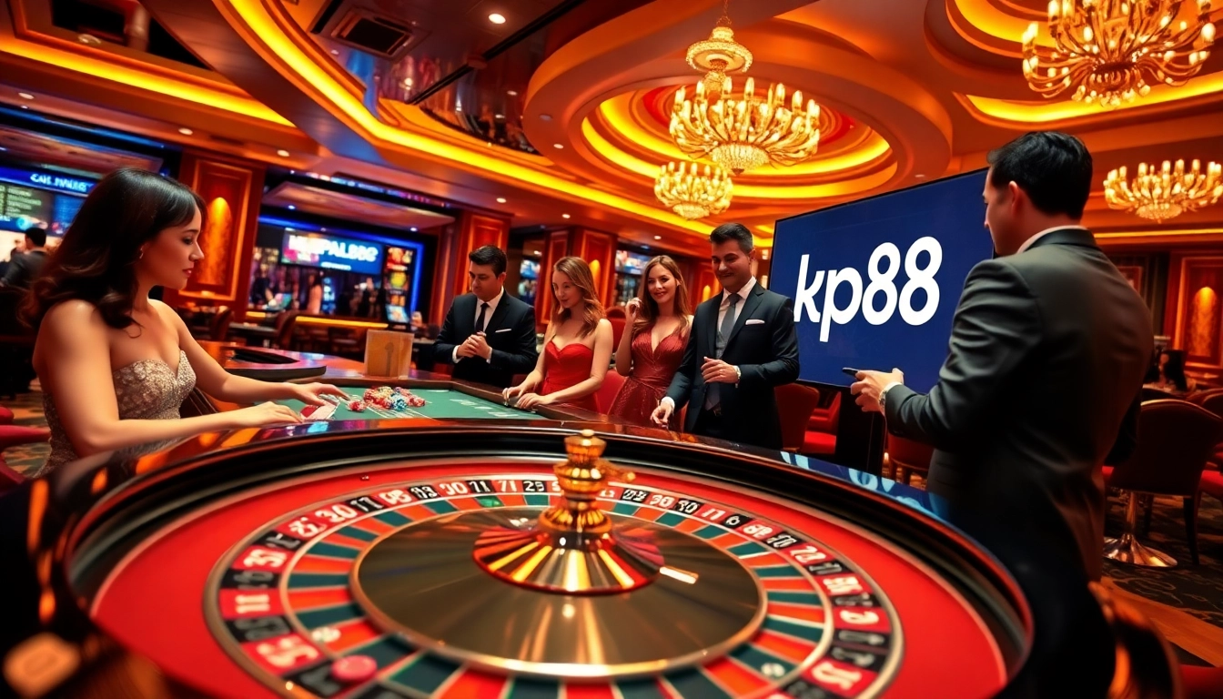 Experience the excitement of KP88 casino with vibrant gaming tables and thrilling action.