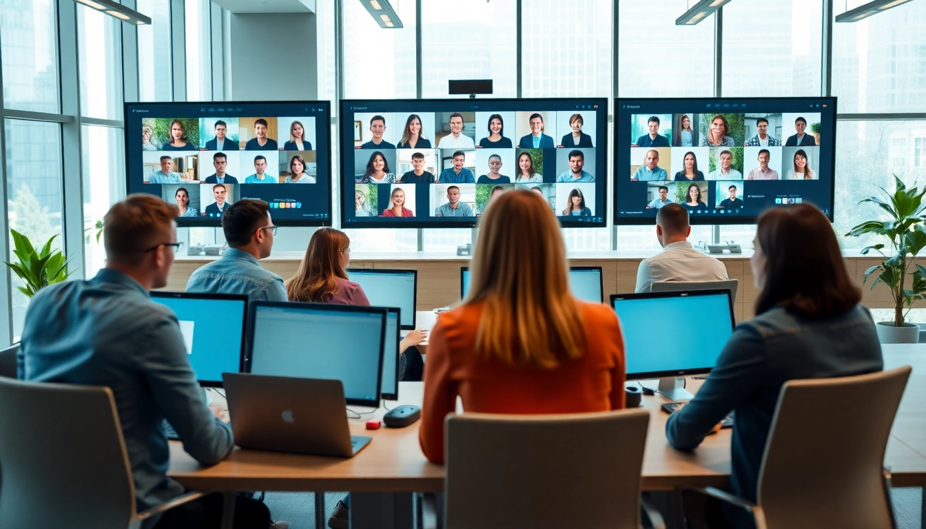Teams网页版 enables seamless collaboration among diverse team members in a modern office setting.