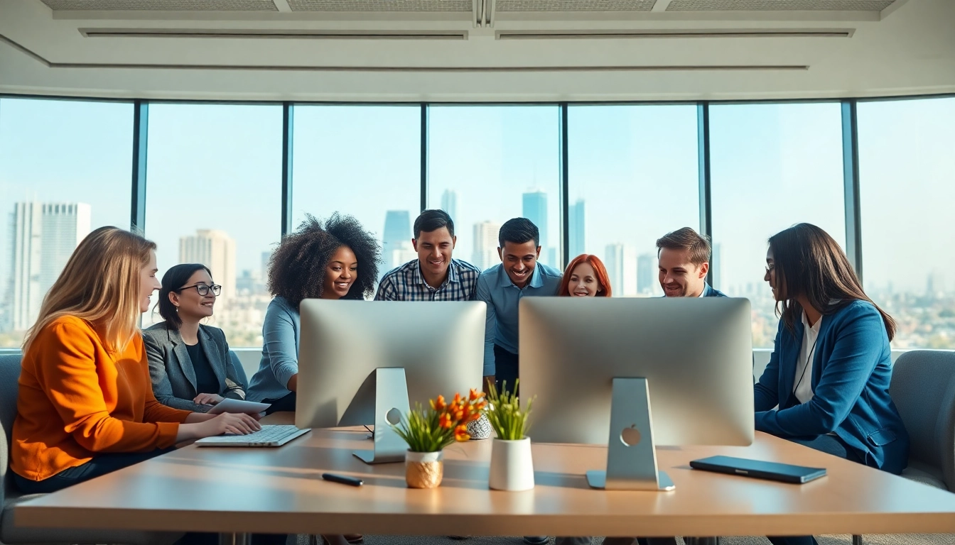 Utilizing hubspot crm free in a collaborative workspace with a diverse team engaged in strategic discussions.