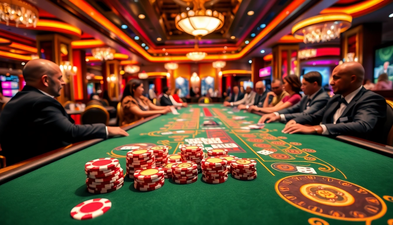 Engaging gameplay of baccarat online South Africa with vibrant casino atmosphere.