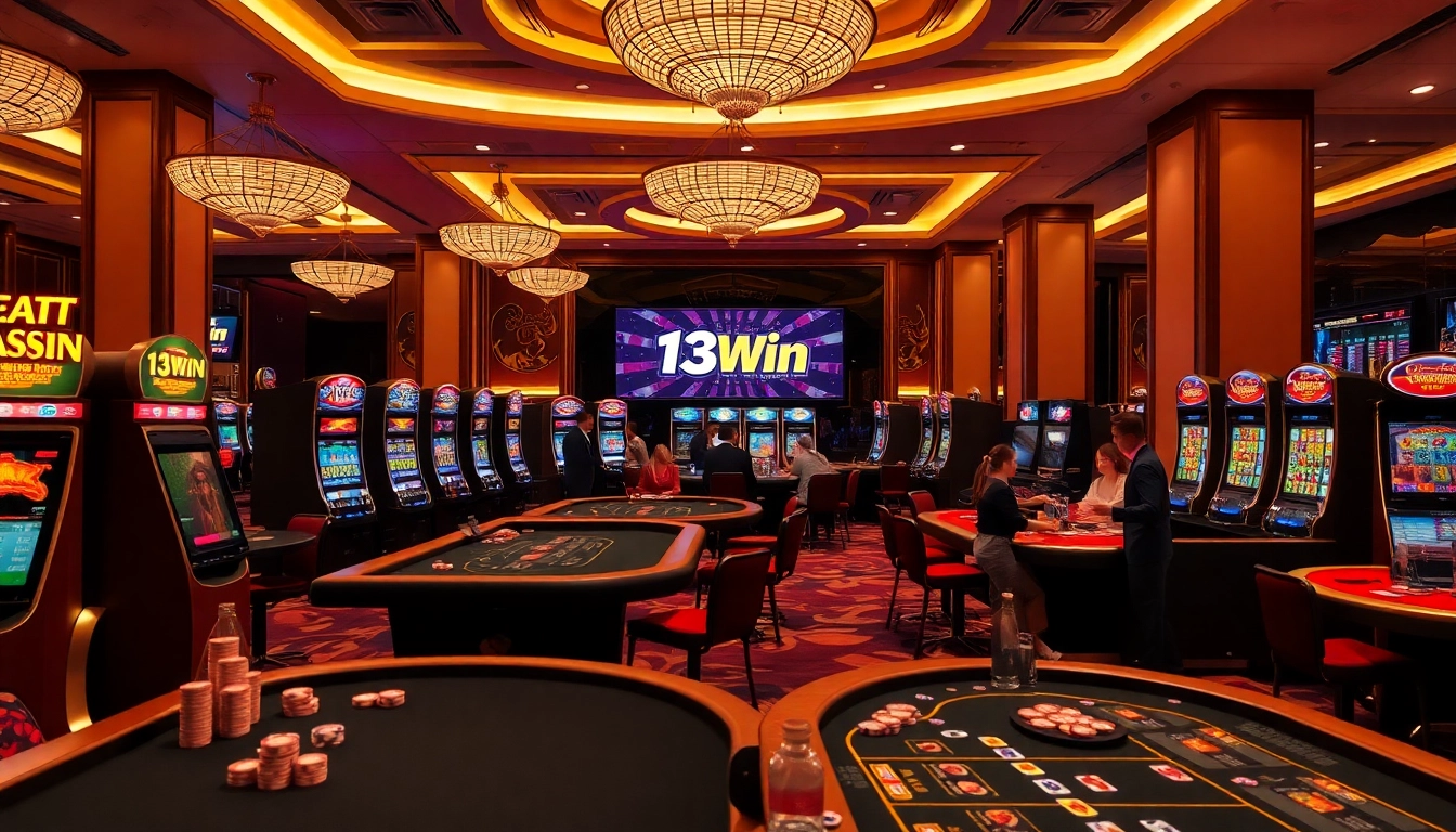 Experience the excitement of 13Win with dynamic casino tables and modern gaming interfaces.