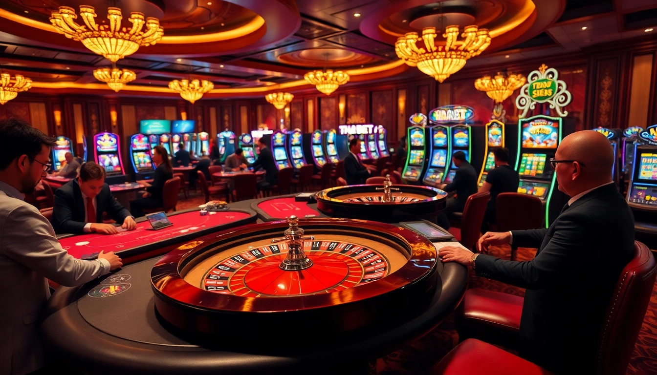 Experience the thrill of winning at THABET's stunning casino tables and vibrant gaming atmosphere.