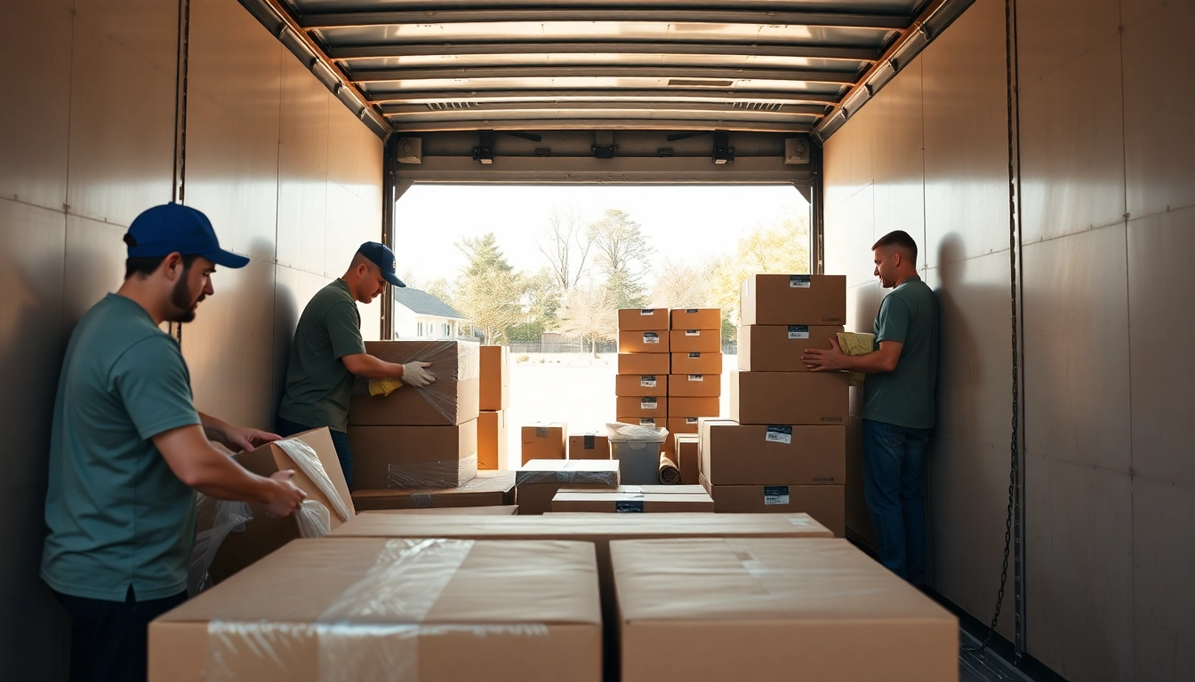 Efficient movers hardeeville packing items into a moving truck for a seamless relocation.