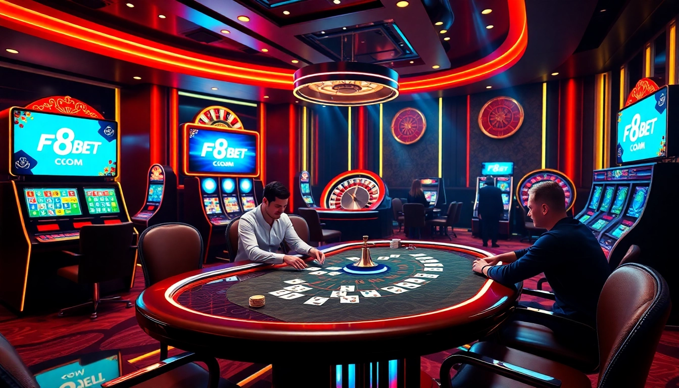 Experience the thrill of F8BET COM with players enjoying vibrant online casino games.