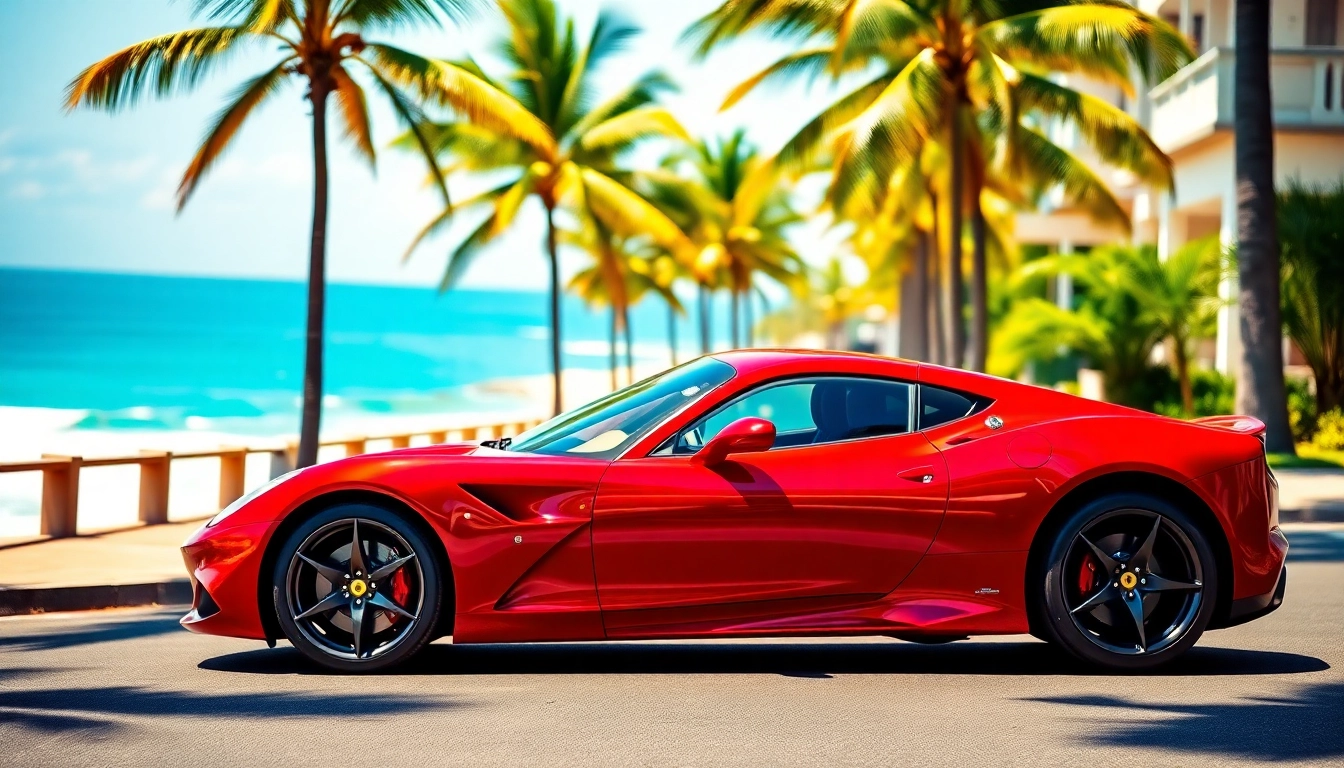 Affordable Ferrari Durban prominently featured, showcasing elegance and charm in Durban's beautiful environment.