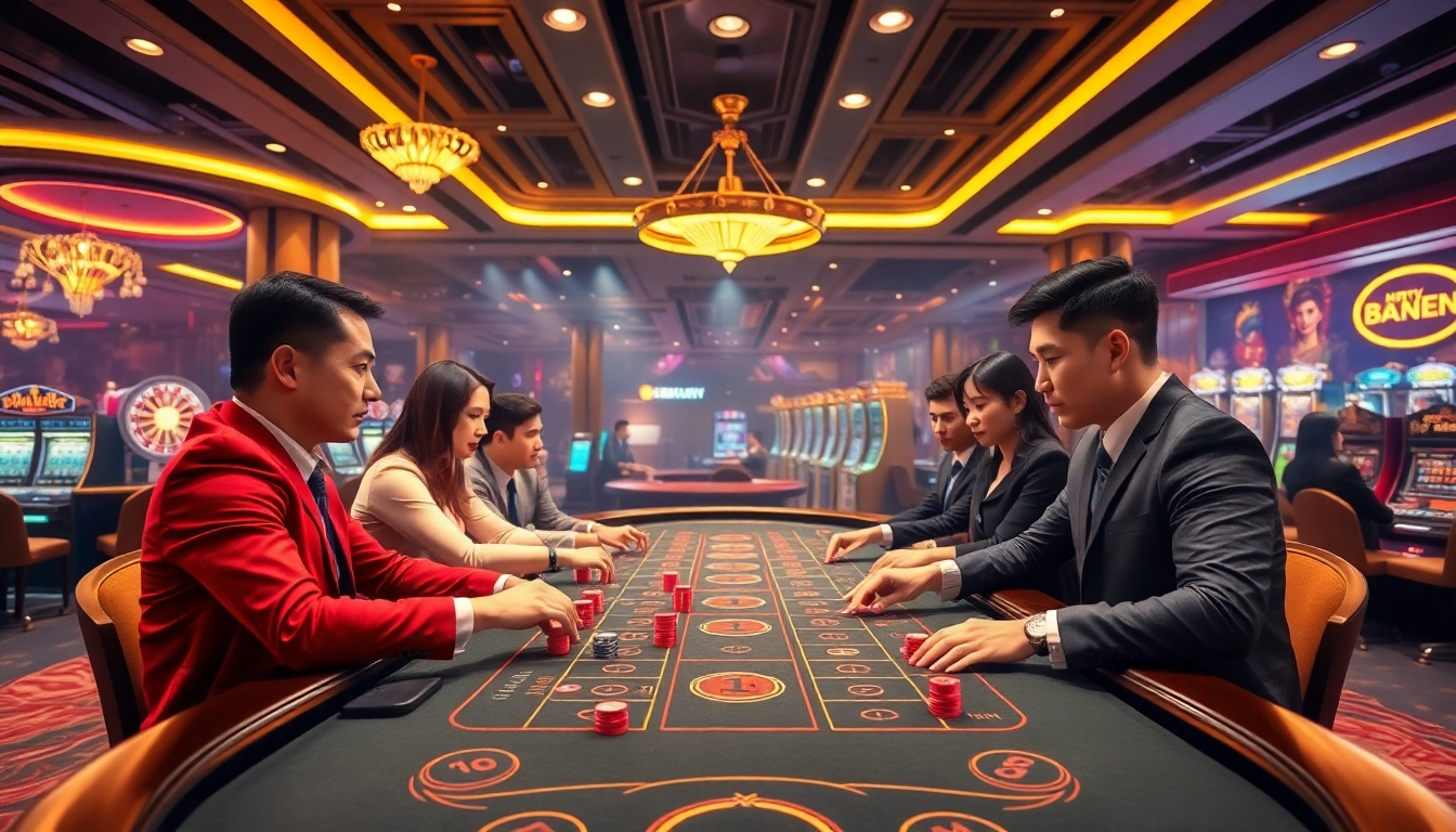 Play the thrilling Luckywin tài xỉu at a vibrant casino table with colorful chips and engaging gameplay.
