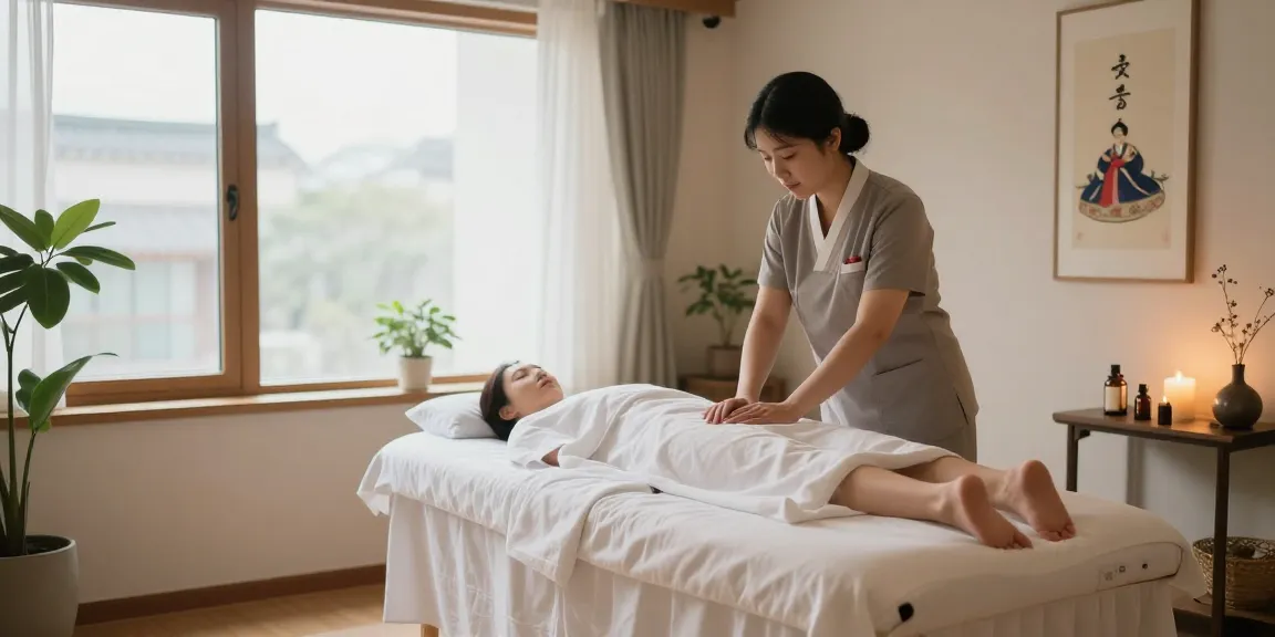서울 1인샵 마사지를 위한 편안한 공간, 따뜻한 조명이 감도는 아늑한 마사지 테이블과 편안한 소품들이 조화를 이루고 있습니다.
