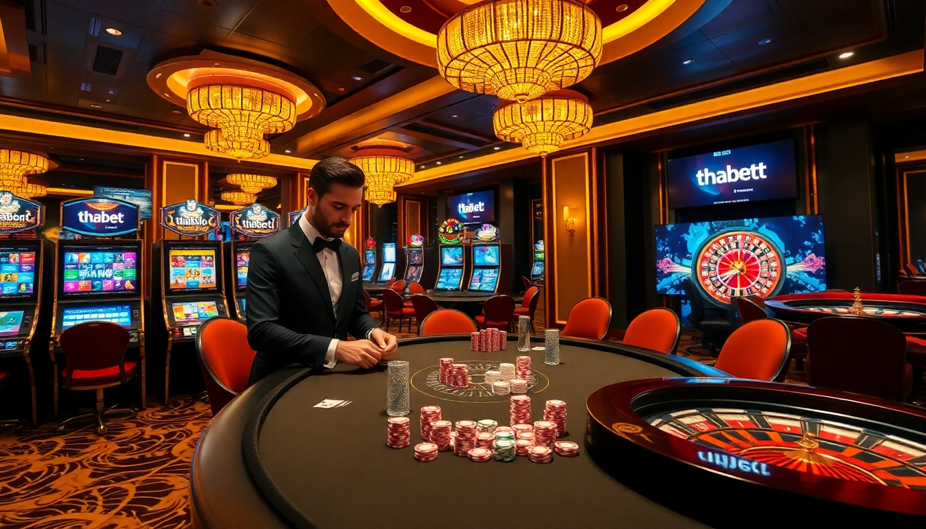 Experience high-stakes poker gameplay at thabet's luxurious casino venue.