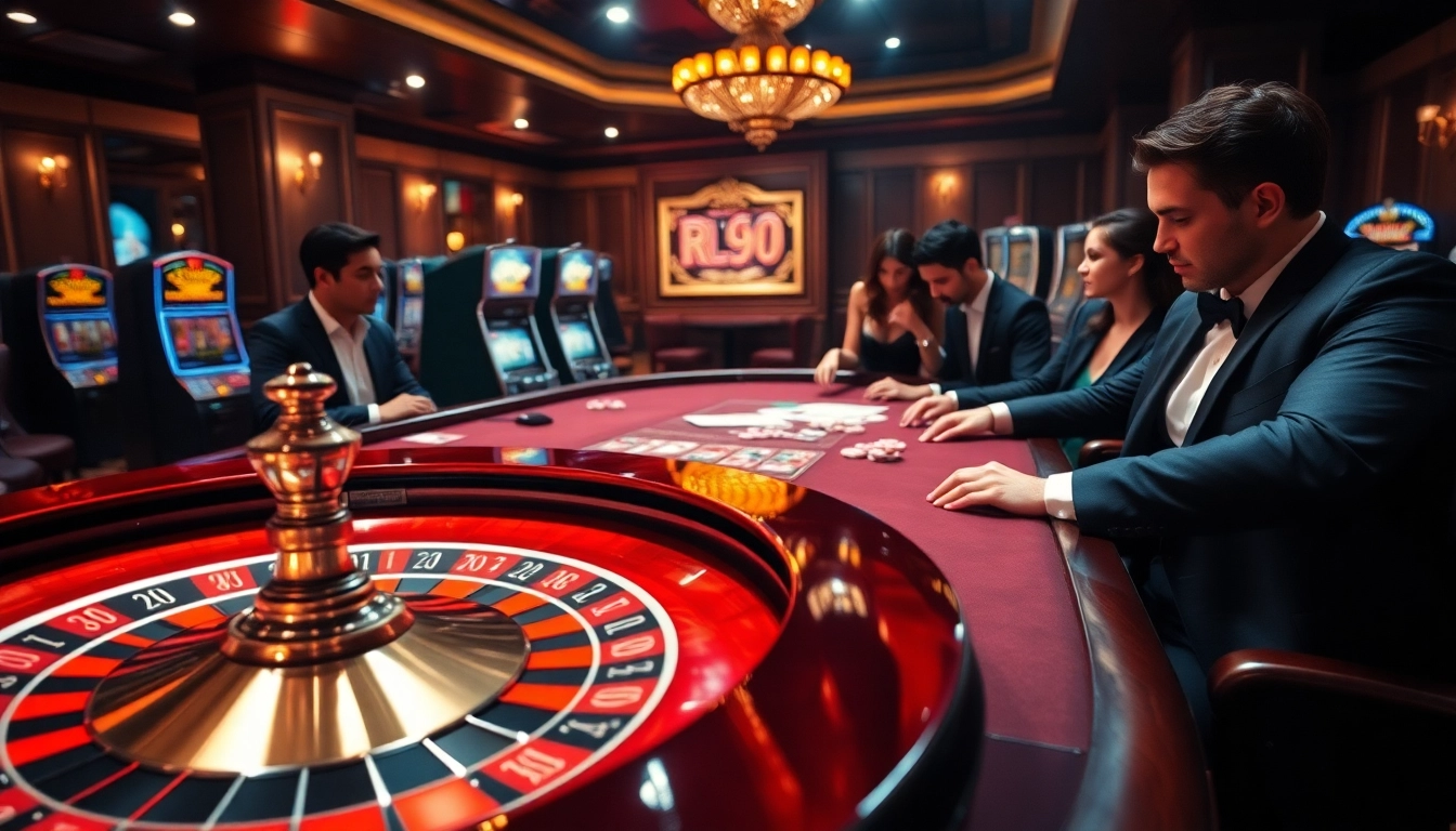 Experience the thrill of rr99 betting at a luxurious casino with roulette and poker.