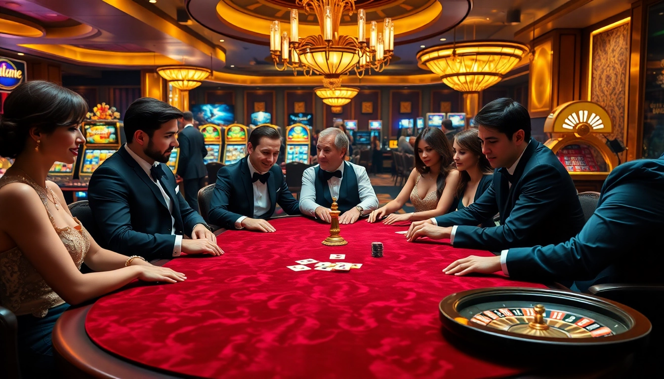 Experience the thrill of gambling at https://rr88.lat/, where players enjoy poker at a luxurious table.