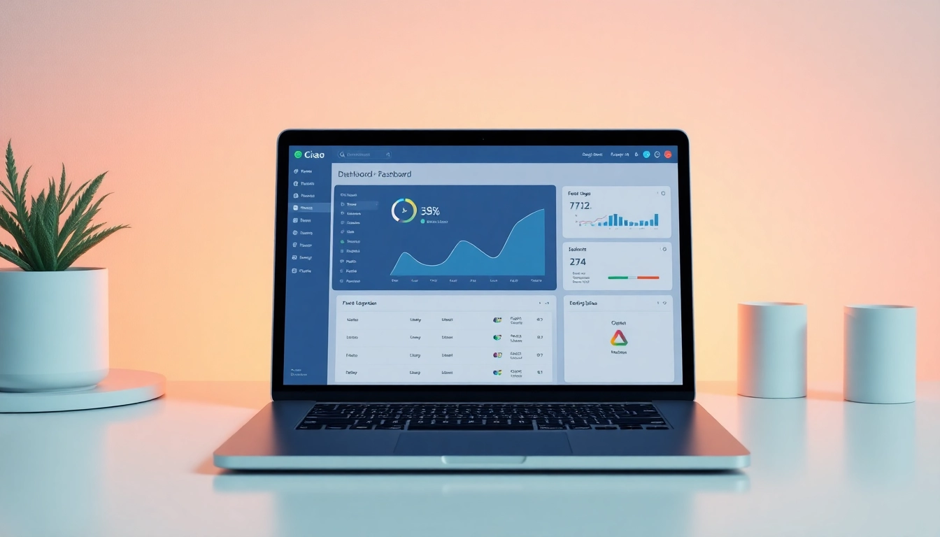 Explore the CiaoTool dashboard with user-friendly features on a sleek laptop screen.