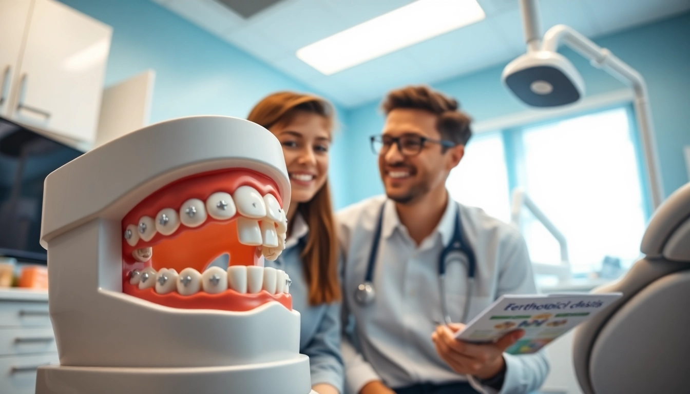 Engaging conversation about Teen orthodontics Hawthorn in a modern orthodontist's office.