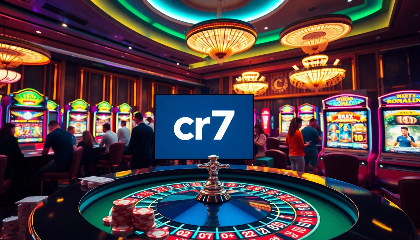 Experience the thrill of the cr7 App at a high-end casino with dynamic gaming visuals and vibrant roulette.