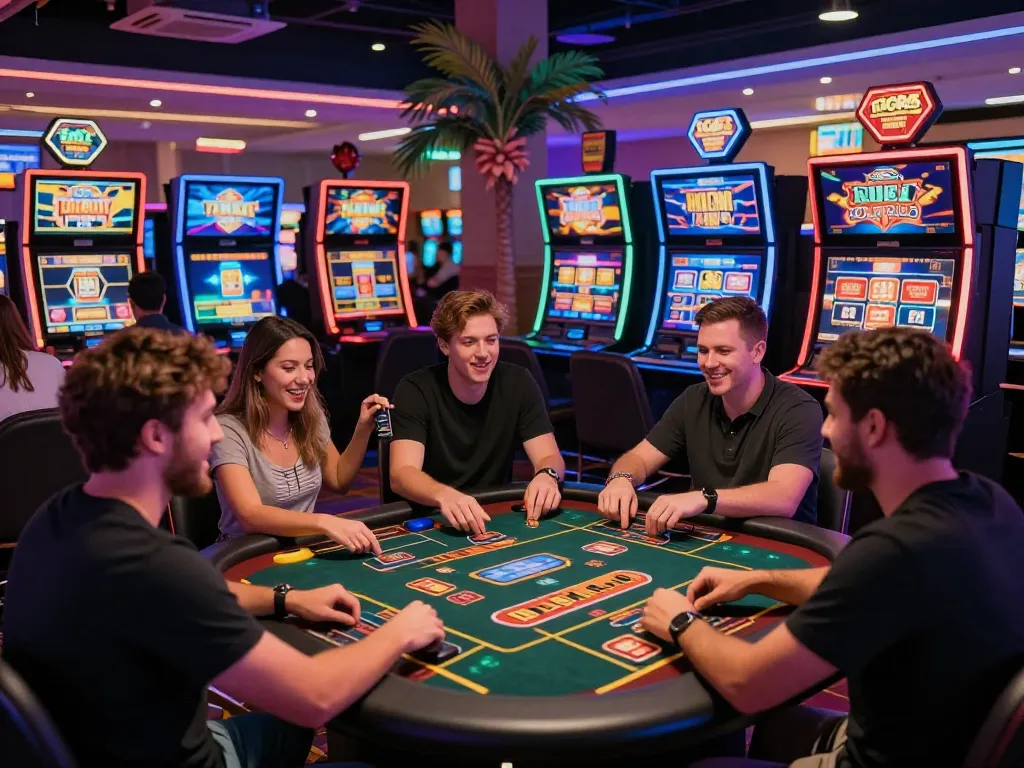 Exciting online gaming scene showcasing players enjoying TG88’s casino and betting games in a vibrant atmosphere.