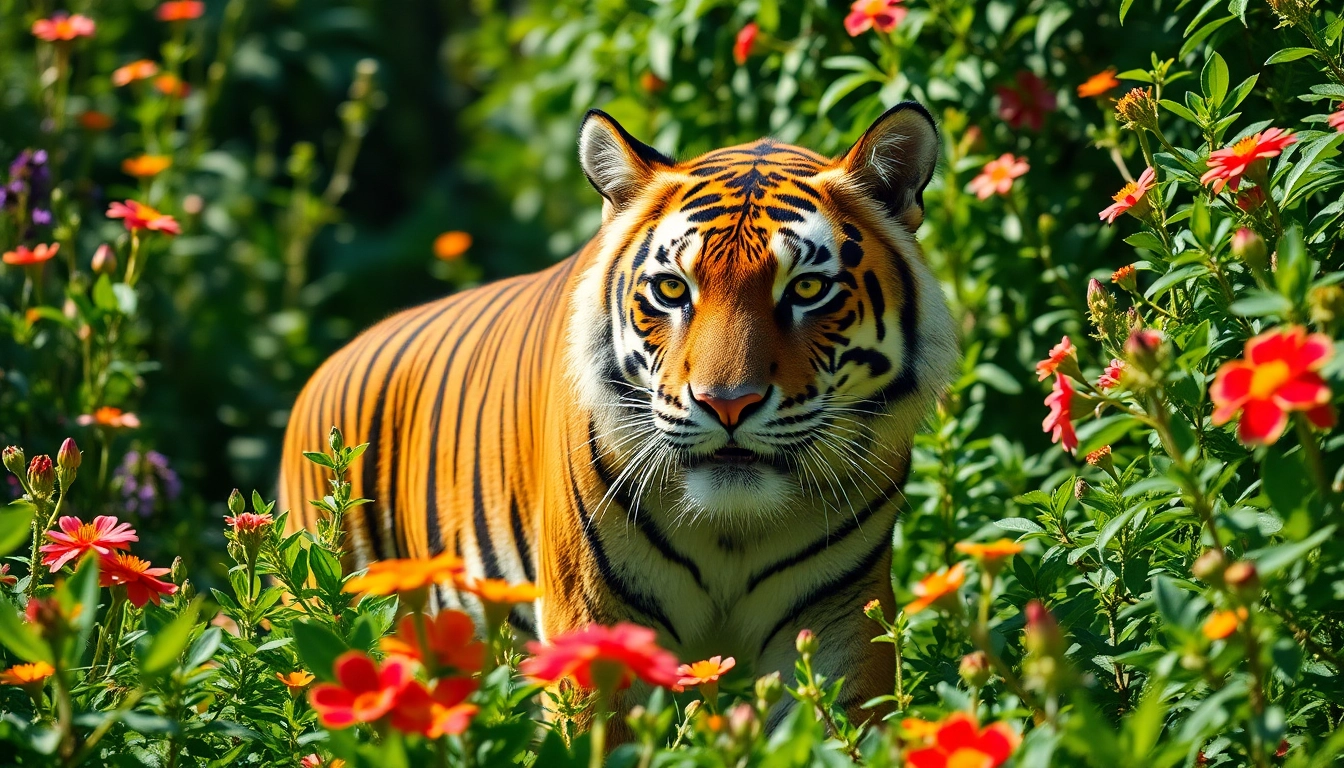Visitez pandachi.fr pour explorer la beauté sauvage avec un tigre majestueux en Inde.
