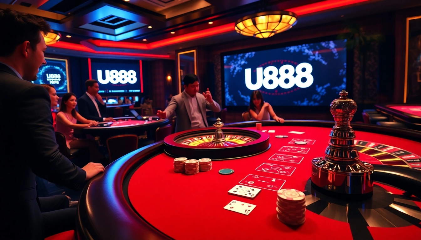 Play a thrilling poker game at U888's luxurious casino.