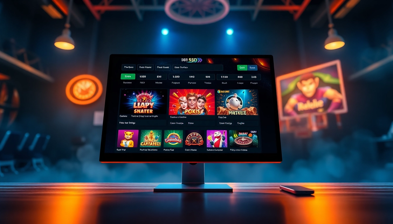 Engaging online betting interface showcasing 55DD's exciting games and promotions
