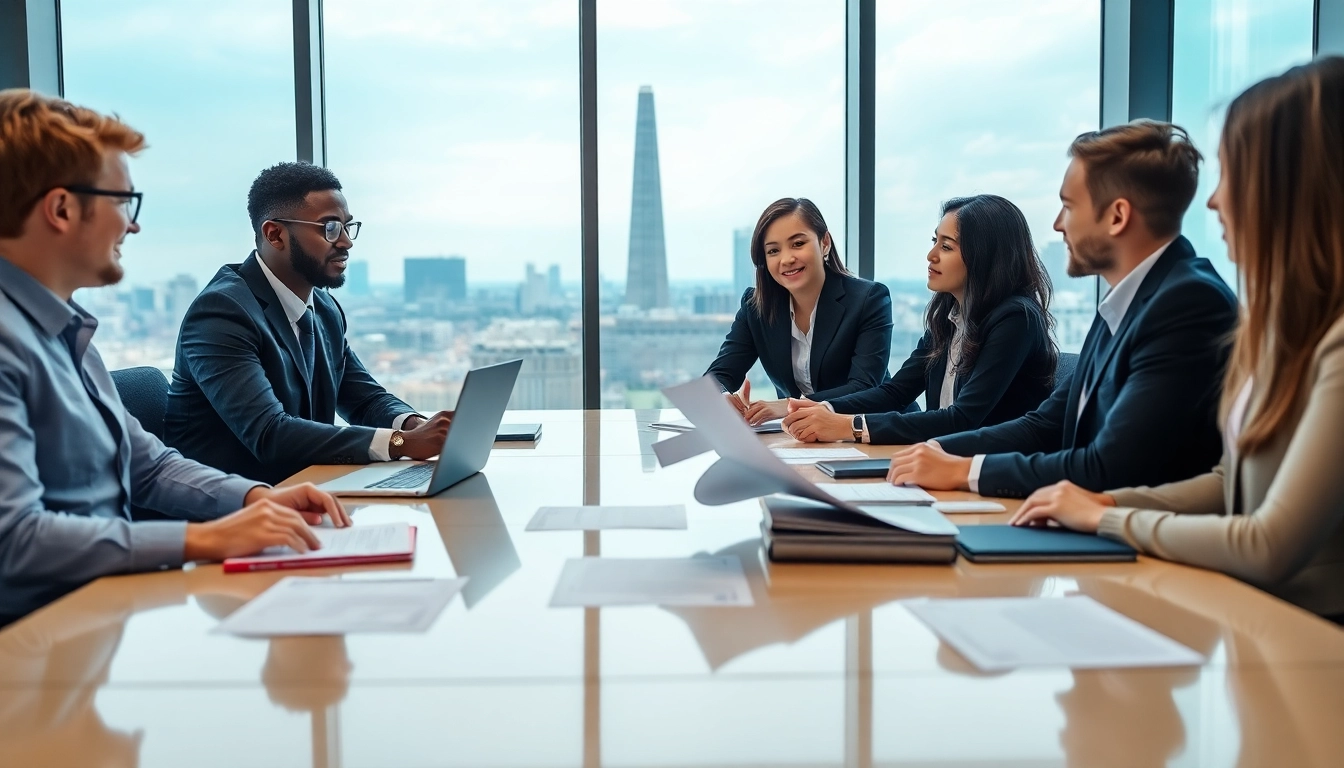 Washington DC Startup Lawyer consulting with diverse startup founders in a professional setting.