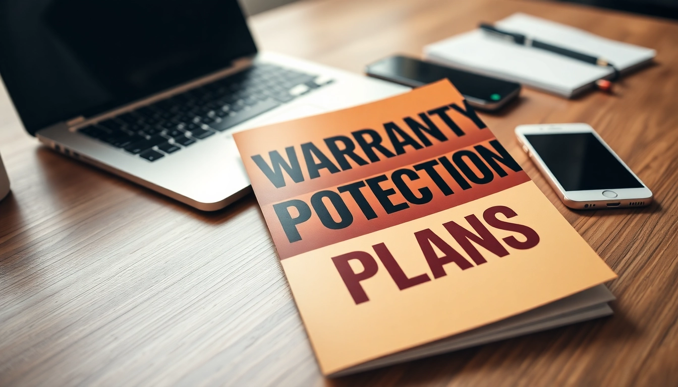 Showcasing warranty protection plans details in an inviting brochure setup.