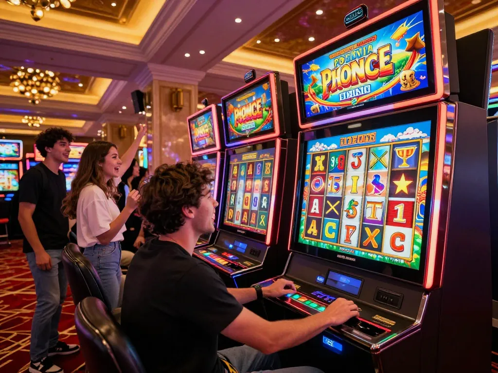 Player enjoying a thrilling xo88 slot machine experience with vibrant graphics and exciting ambiance