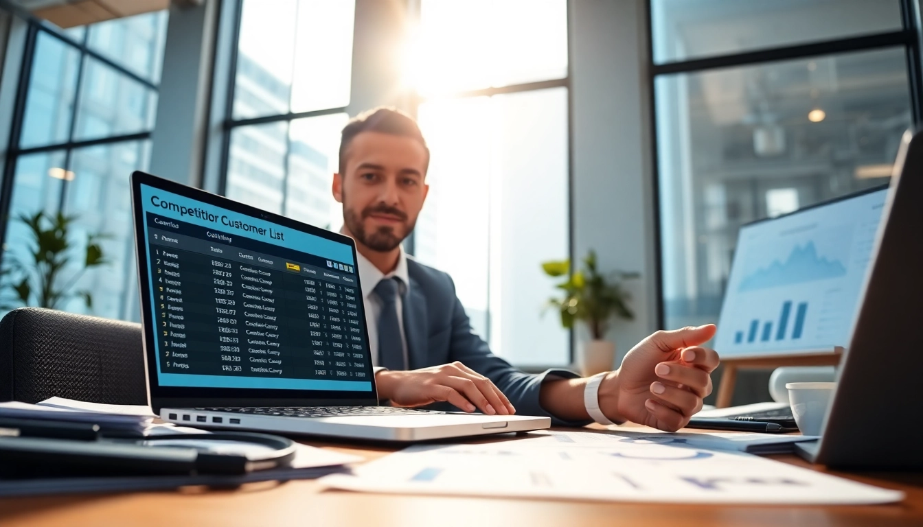 Learn how to find competitor customer list with detailed analysis in a professional office