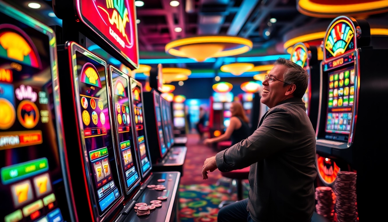 Mencoba slot gacor, seorang pemain merayakan kemenangan di mesin slot yang sukses.