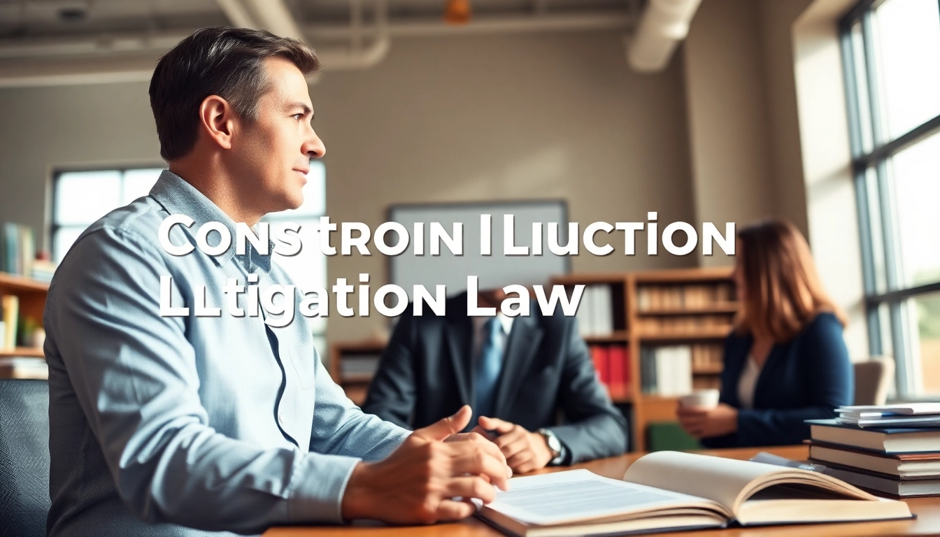 Boca Raton Construction Litigation Lawyer consulting with a client in a professional office environment.
