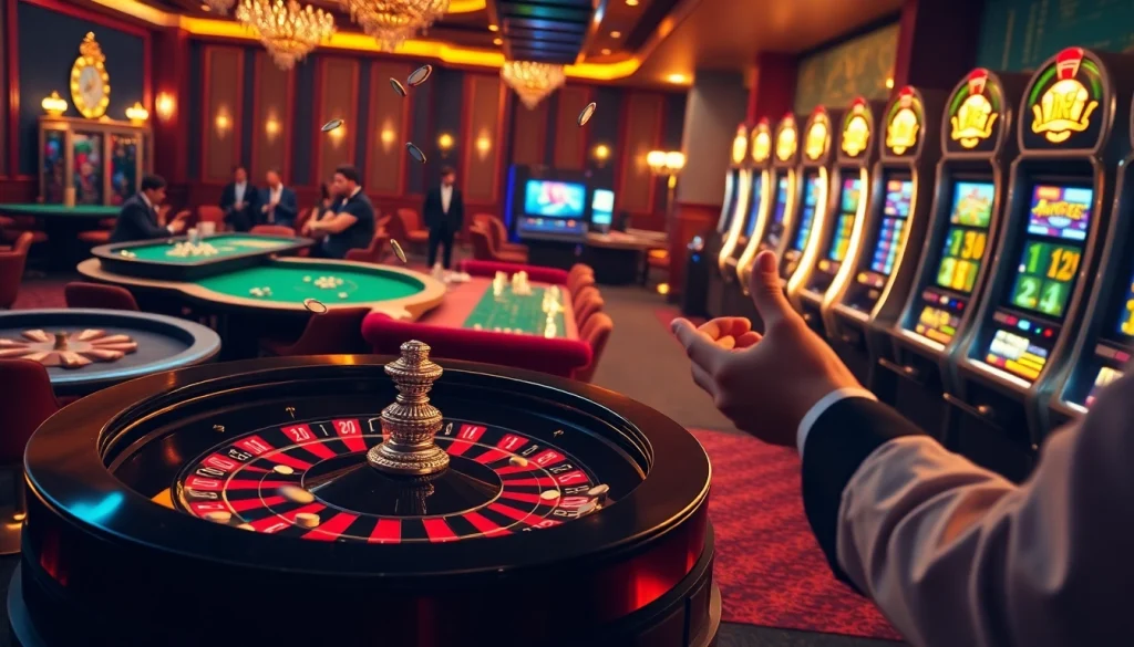Experience the thrill of gaming at xx88 com with engaged players at a vibrant casino.