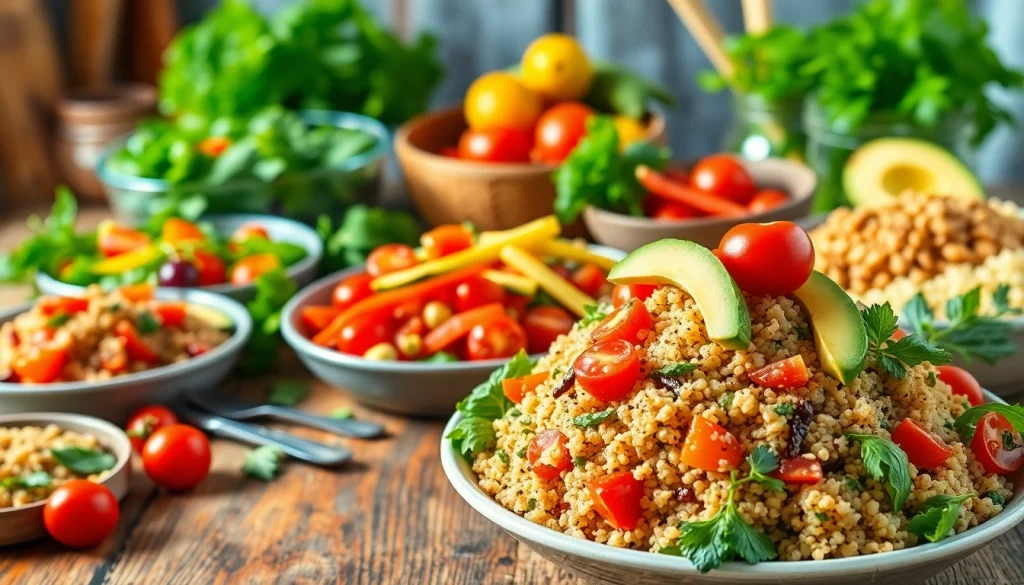 Enjoy vibrant healthy meals featured on recipesalexarciab.com including colorful salads and wholesome grains.