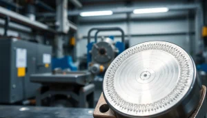 Exquisite metal stamping dies featured prominently in a professional workshop setting.