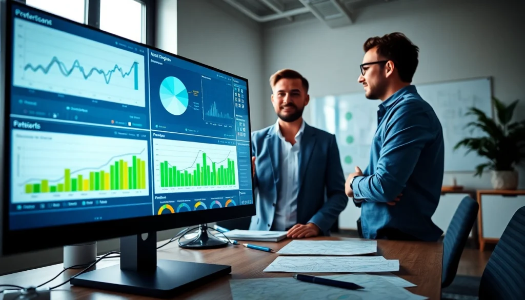 Visualizing water utility management software https://reticmanager.com in a professional office environment, showcasing data analysis.