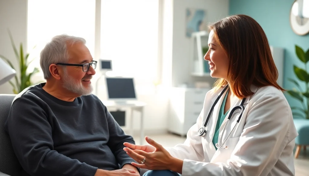Patient receiving care from a professional at https://www.medexdtc.com, showcasing a comfortable clinic atmosphere.