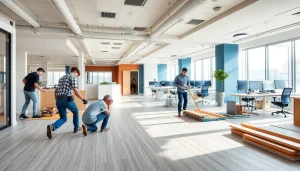 Austin contractor for office renovations working on a modern office space transformation.