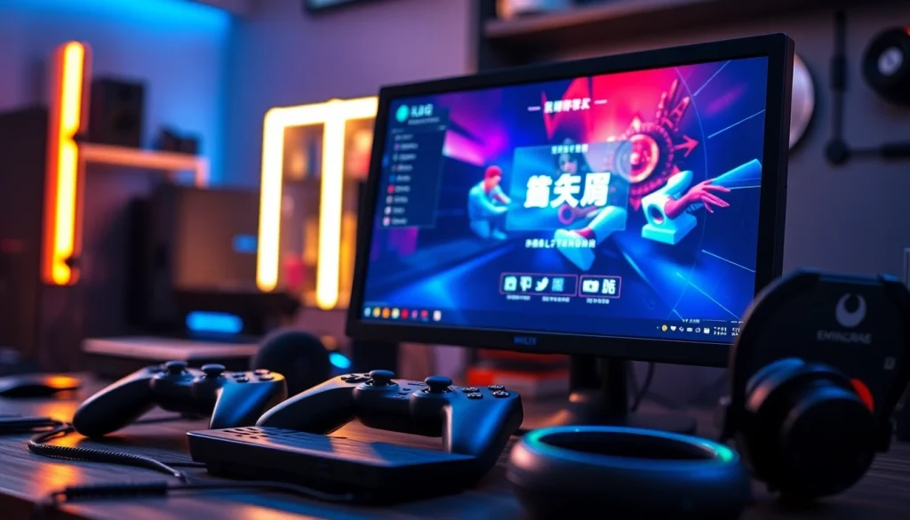 Experience the 雷电模拟器 emulator on a powerful gaming setup with vibrant visuals.