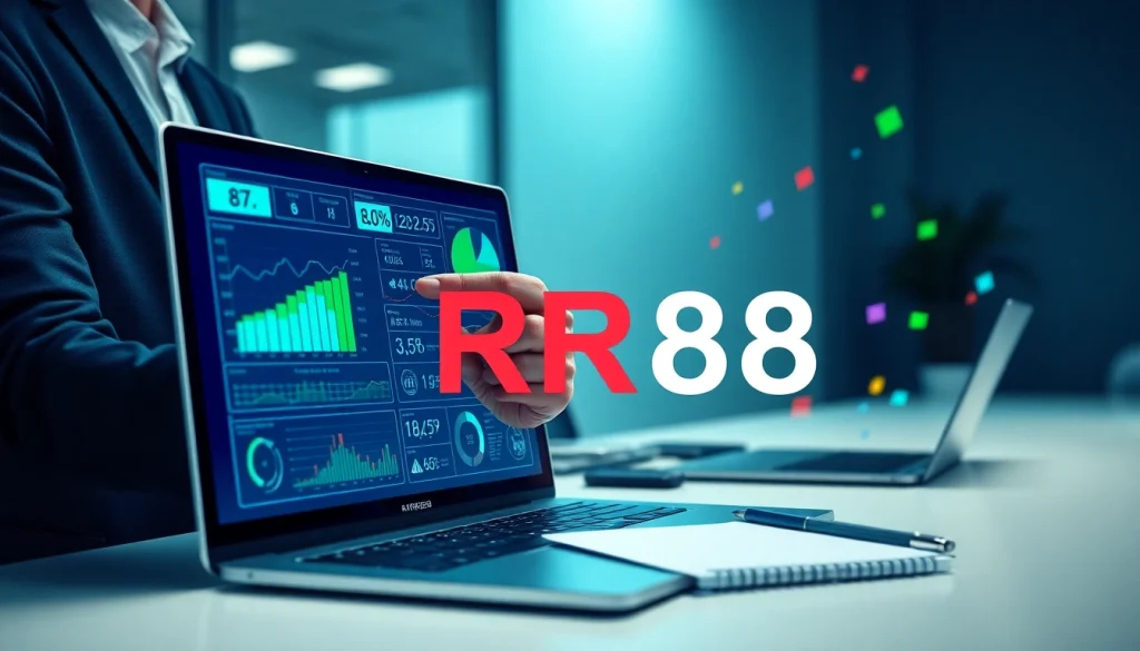 Users engaging with innovative RR88 analytics platform in a modern workspace setting.