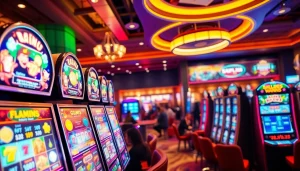 Menggambarkan pengalaman bermain di bensu4d dengan suasana kasino yang penuh warna.