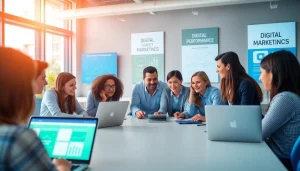 Teamwork at https://solarxmedia.com showcasing collaboration in a modern office environment.