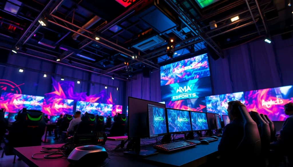 Experience the excitement of esports at https://gamelevate.com with a vibrant gaming setup.